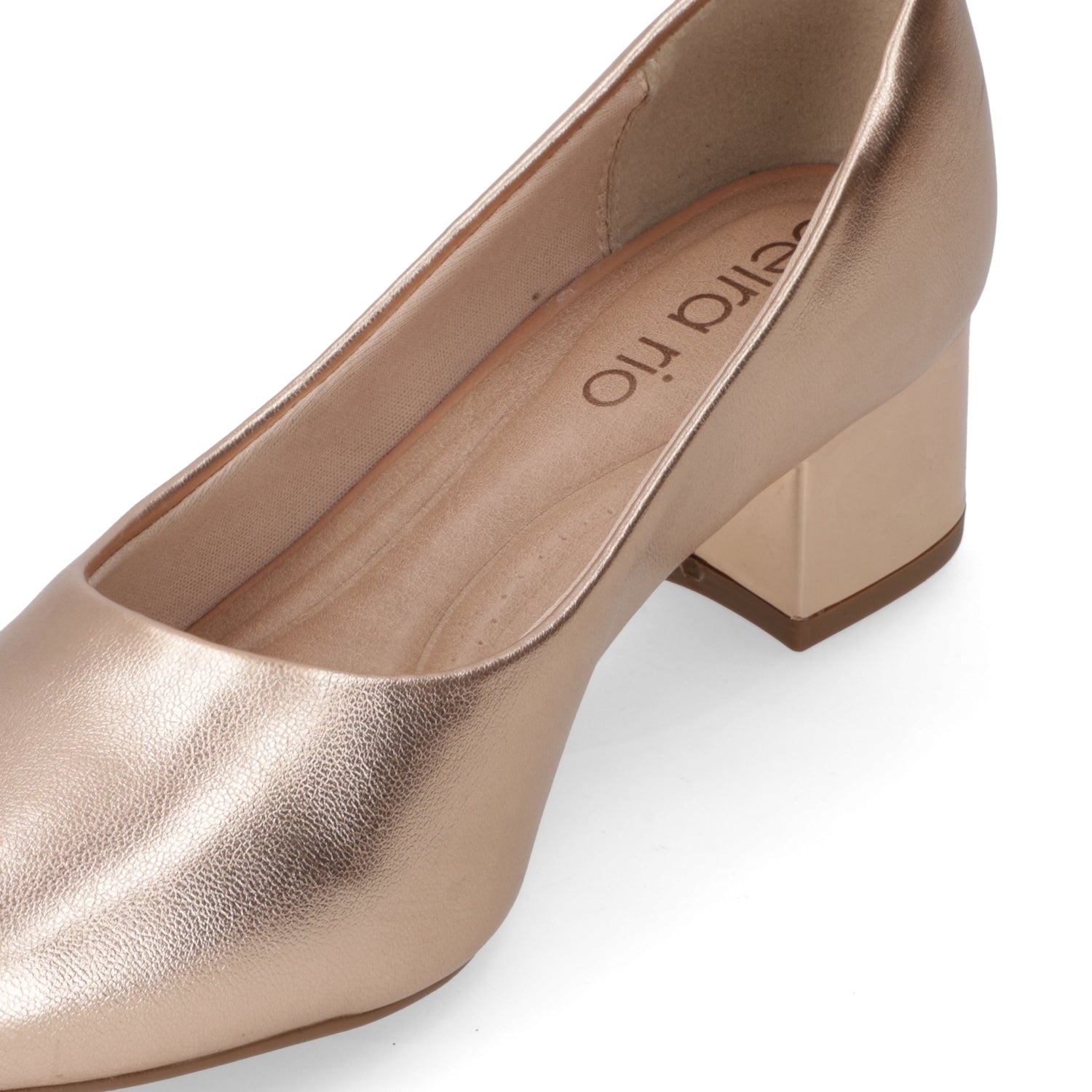 Taco Ancho Metalizado Rose Gold