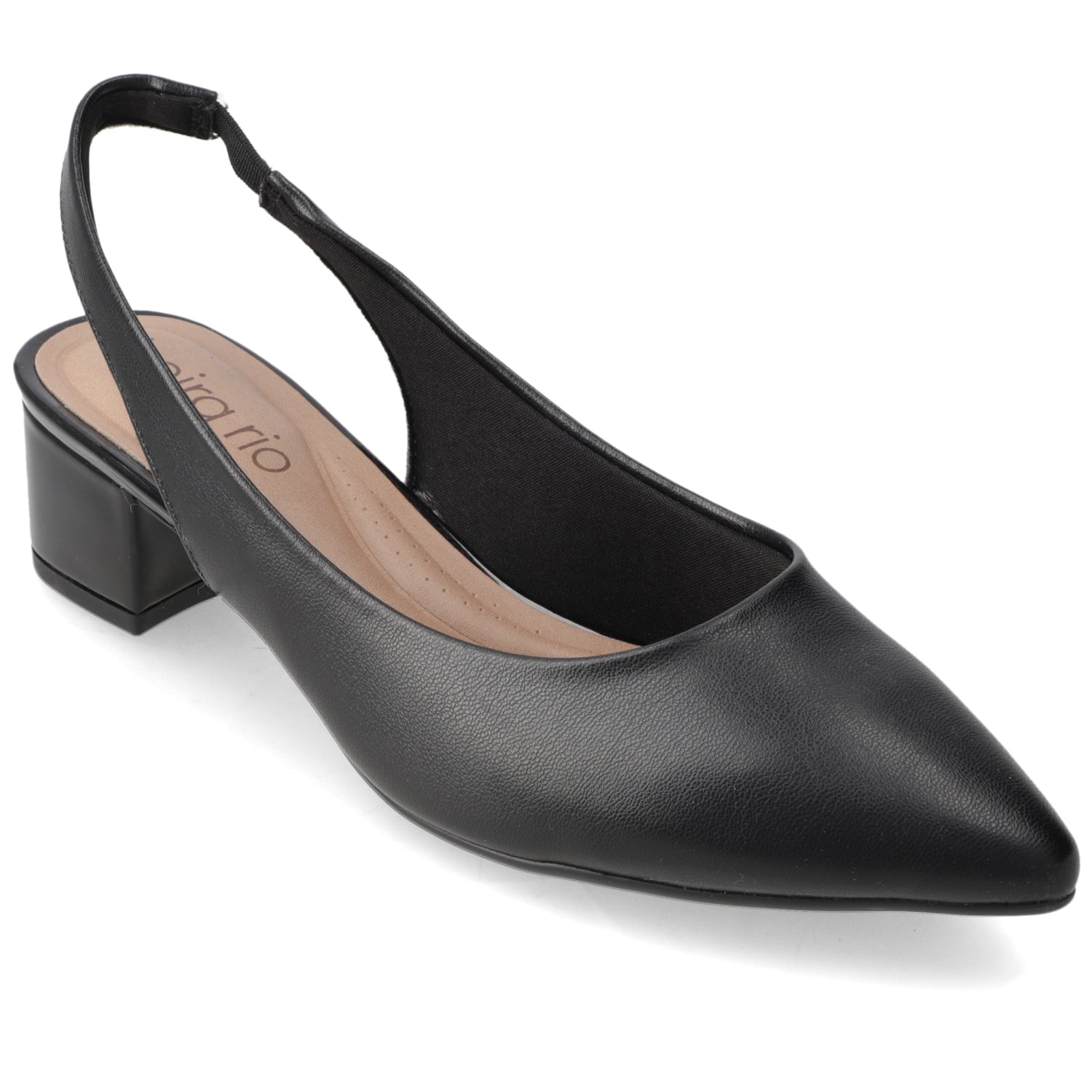 Taco Ancho Eco Cuero Negro 34