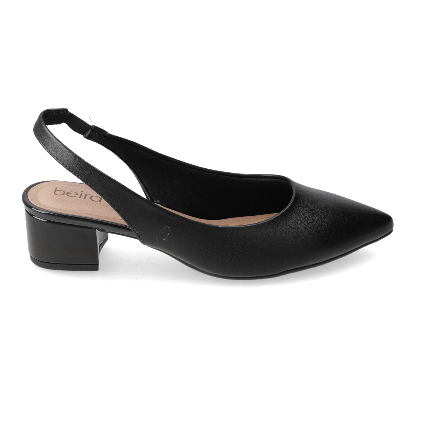 Taco Ancho Eco Cuero Negro 34