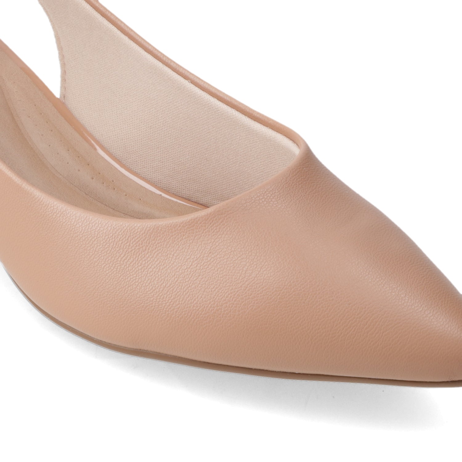 Zapato Taco Ancho Bajo Nude Beira Rio Ecocuero 35 / Nude