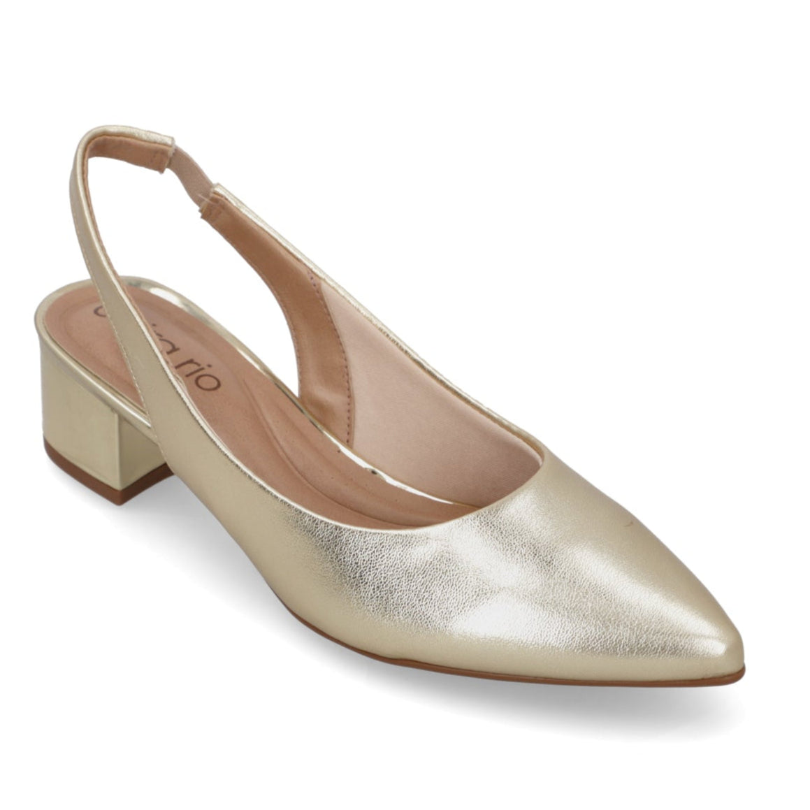 Zapato Taco Cuadrado Metalizado 4182-220-14862-66