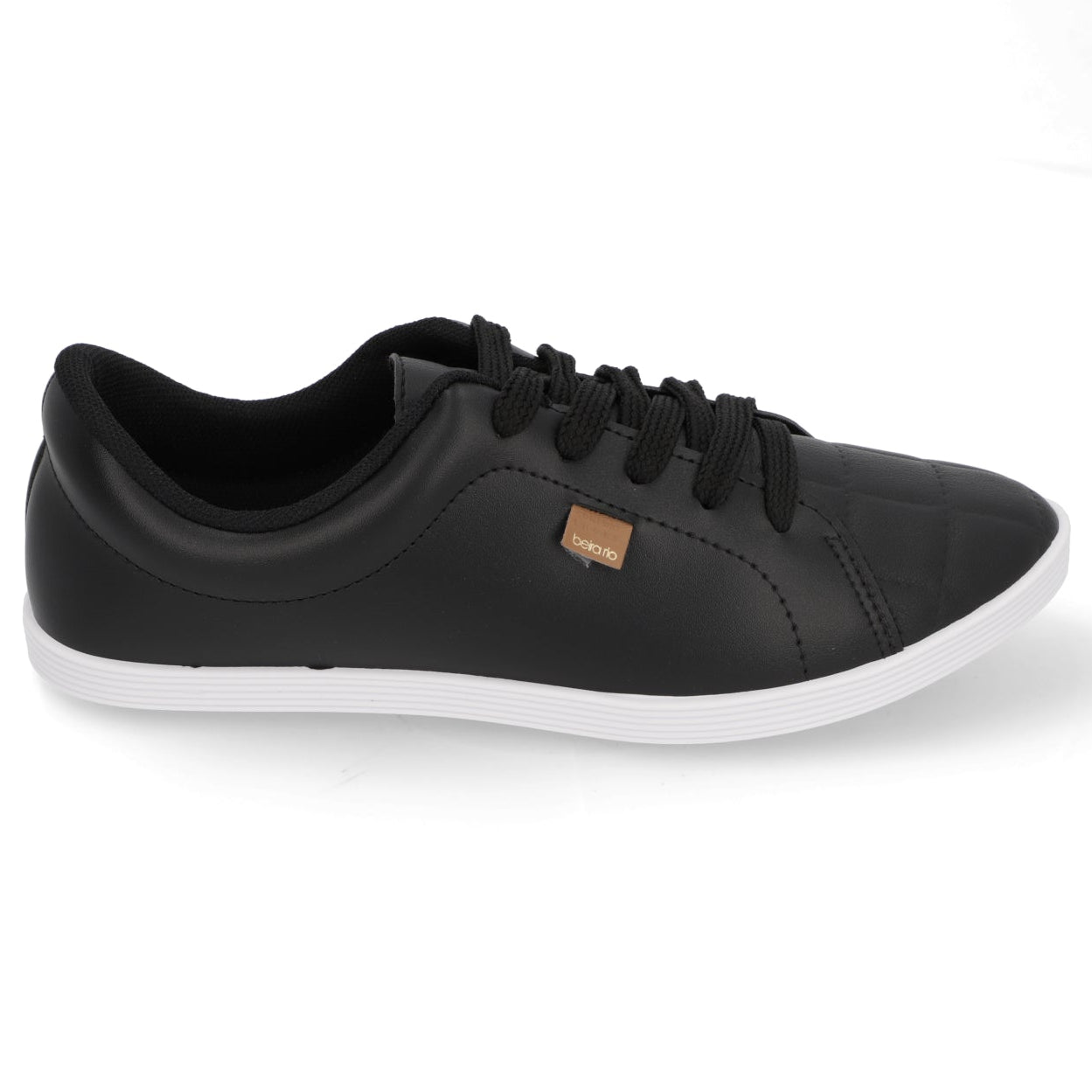 Zapatilla Casual Eco Cuero Negra 4205-123-23711-15745