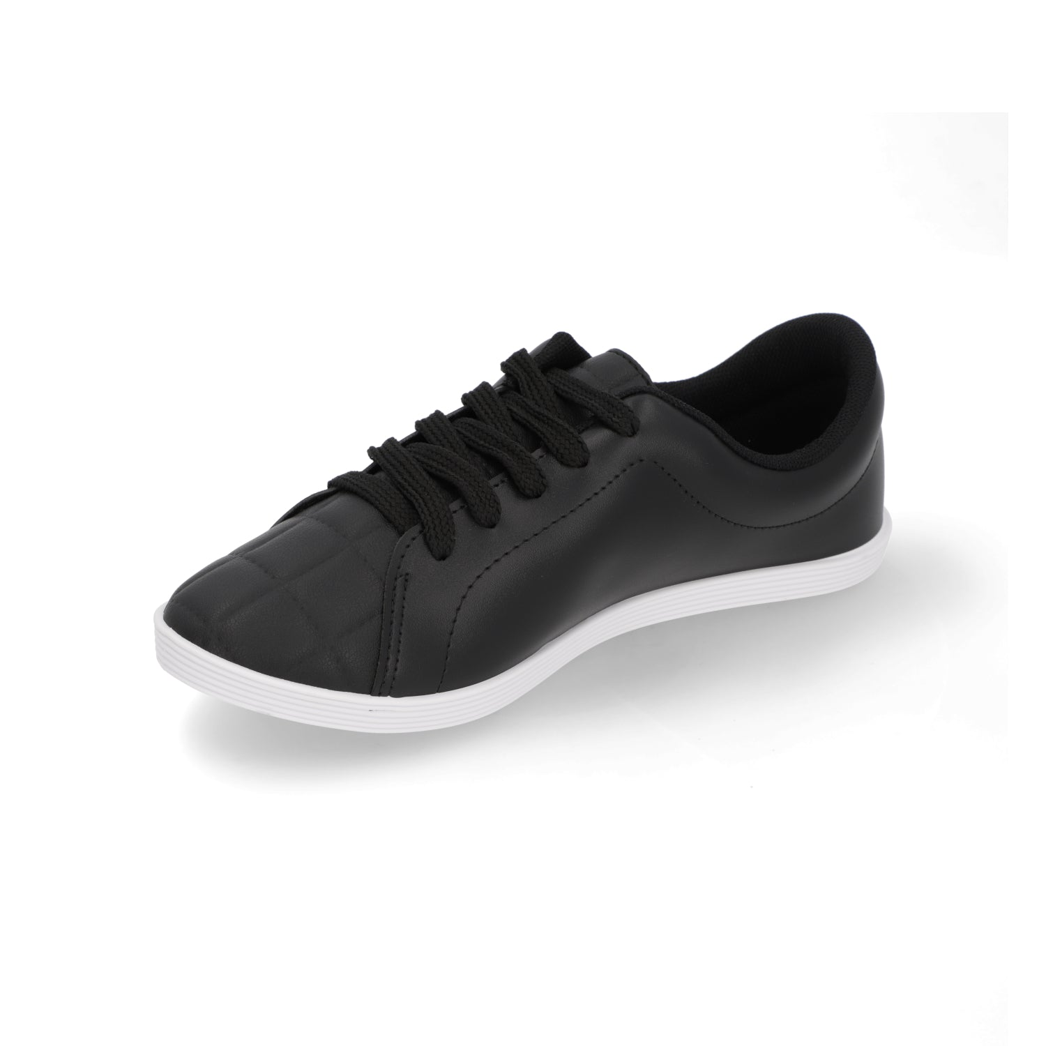 Zapatilla Casual Eco Cuero Negra 4205-123-23711-15745