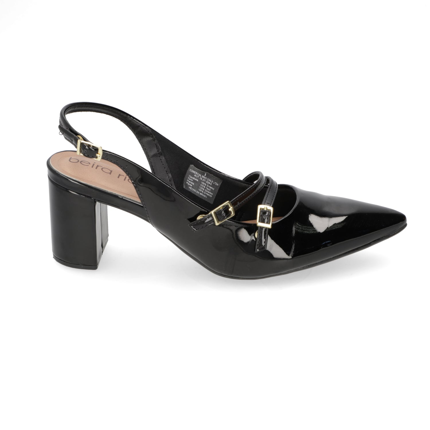 Taco Cuadrado Eco Cuero Negro 4241-234-13488-15745