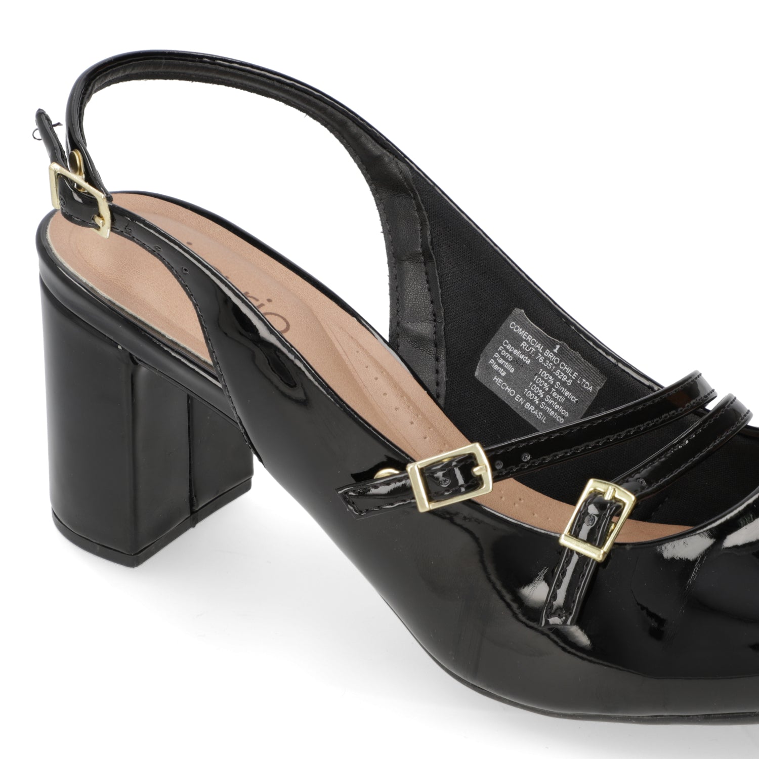 Taco Cuadrado Eco Cuero Negro 4241-234-13488-15745