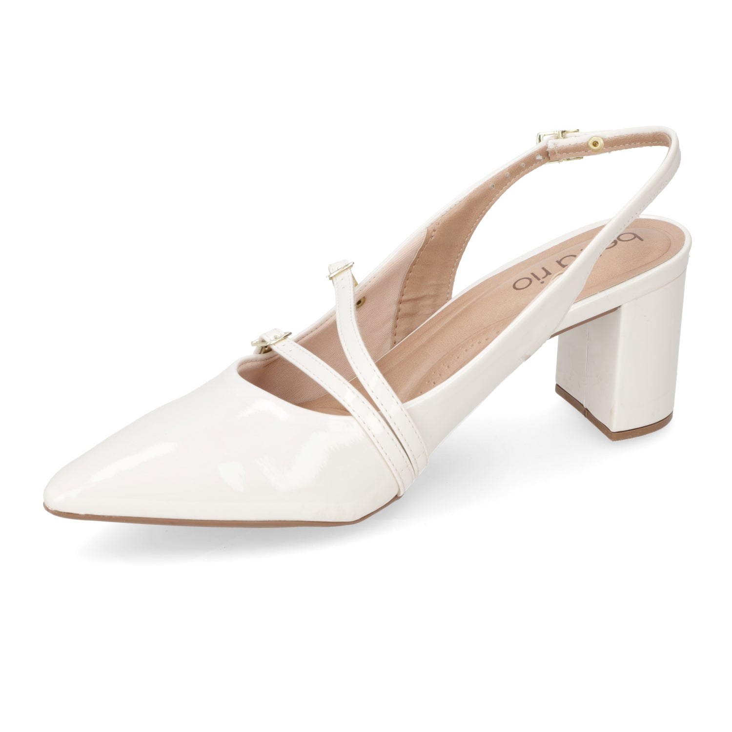 Taco Cuadrado Eco Cuero Blanco 4241-234-13488-35312