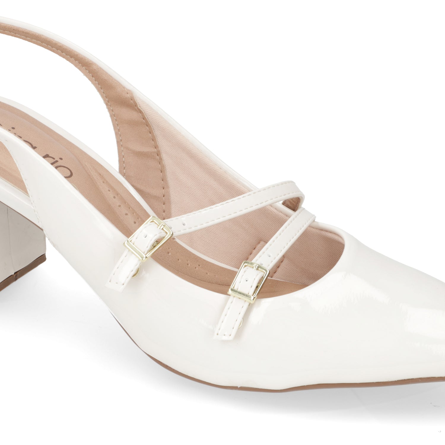 Taco Cuadrado Eco Cuero Blanco 4241-234-13488-35312