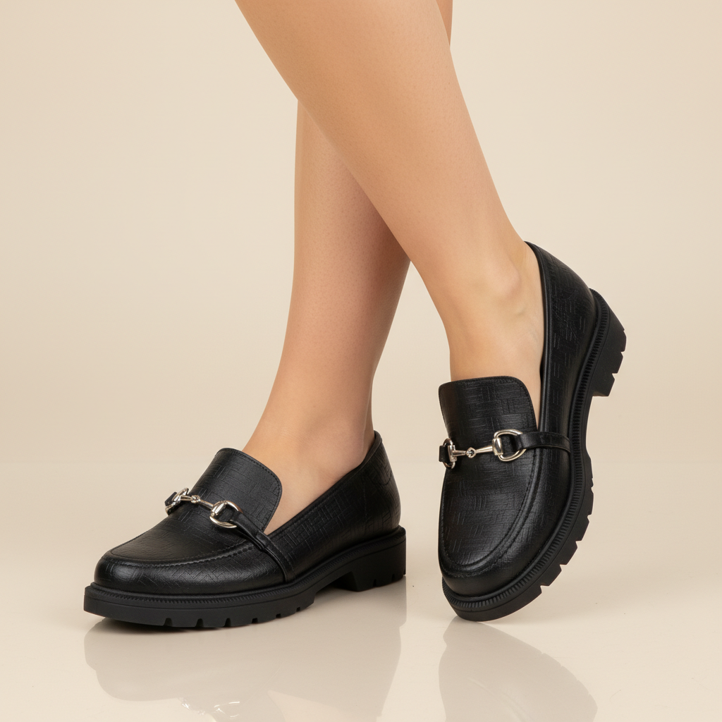 Mocasin Negro Beira Rio