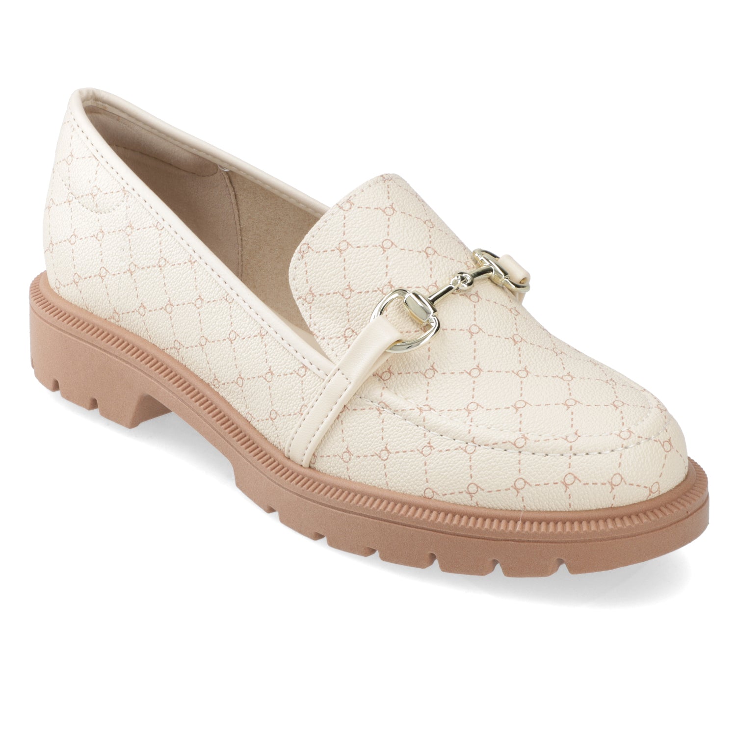 Mocasines Crema Beira Rio 35 / Crema