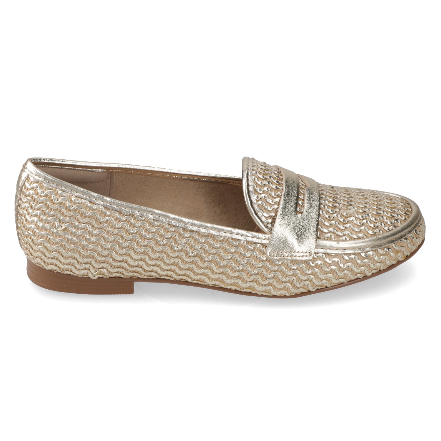 Mocasines Dorado Beira Rio 35 / Dorado