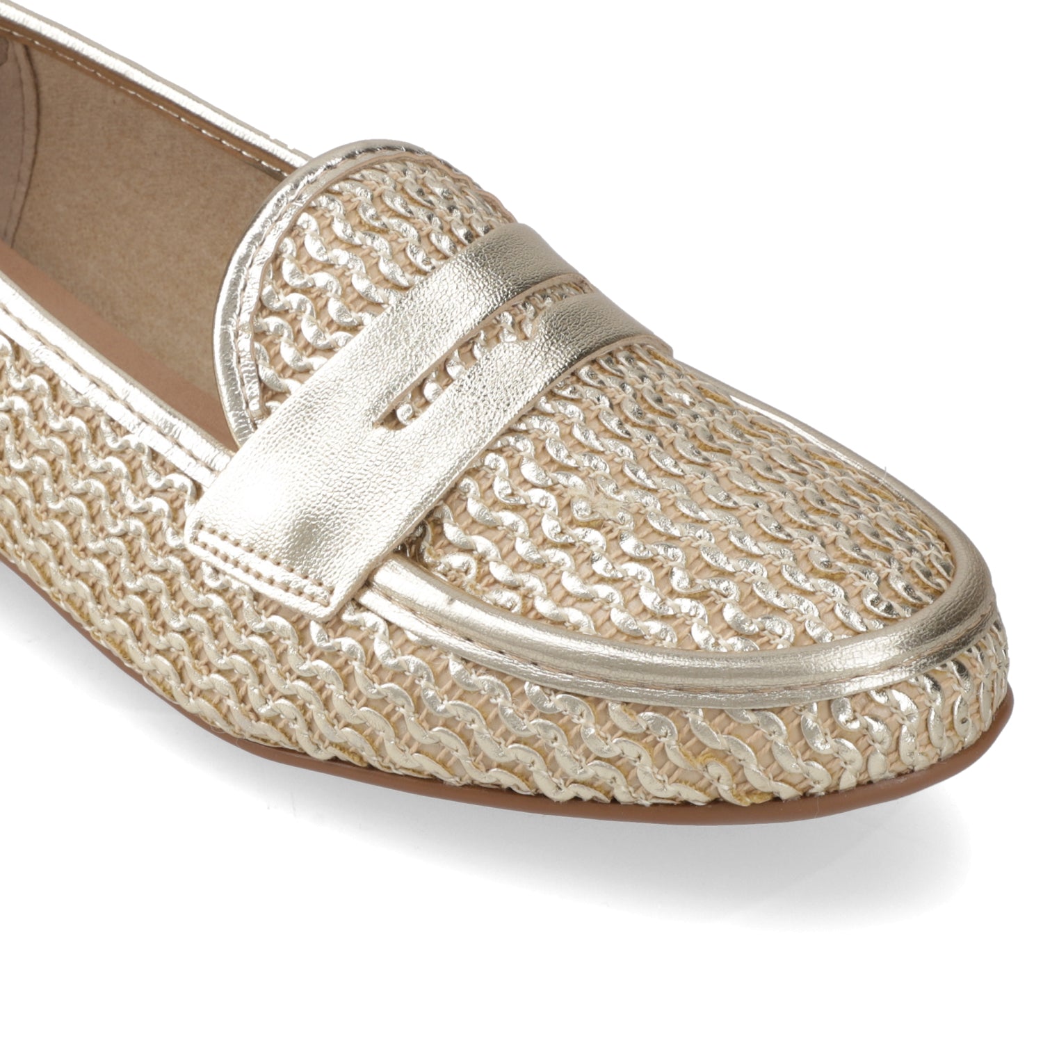 Mocasines Dorado Beira Rio 35 / Dorado