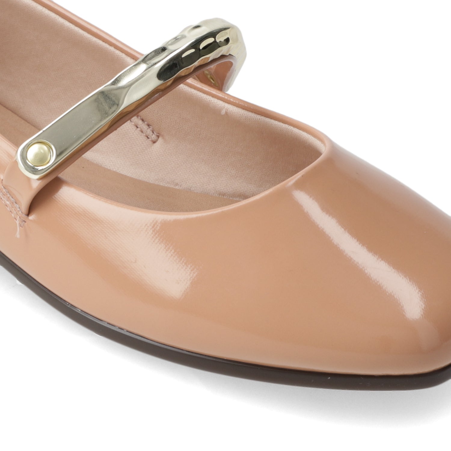 Ballerina Nude Beira Rio Efecto Charol 35 / Nude