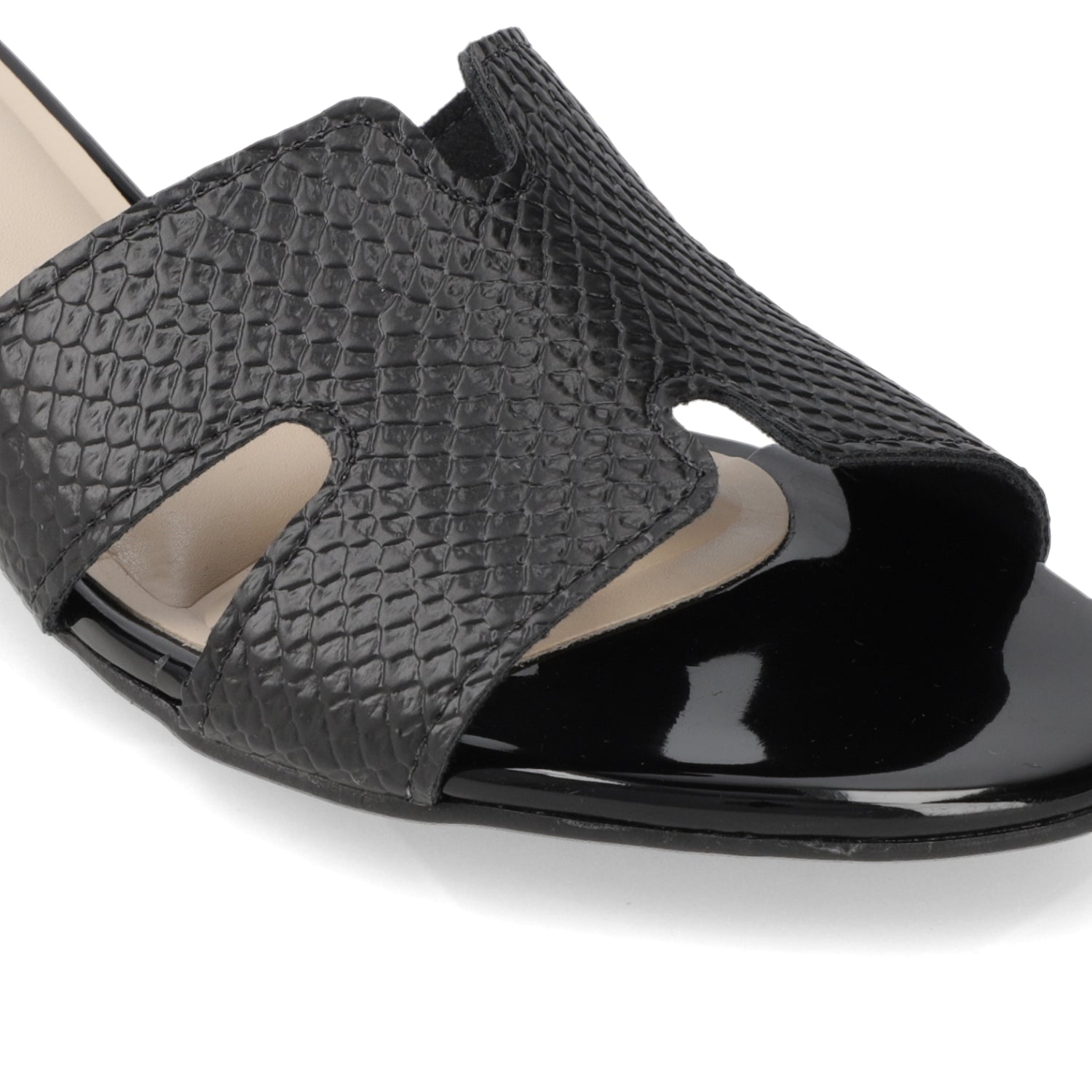 Sandalia Taco Ancho Bajo Negro Moleca 35 / Negro