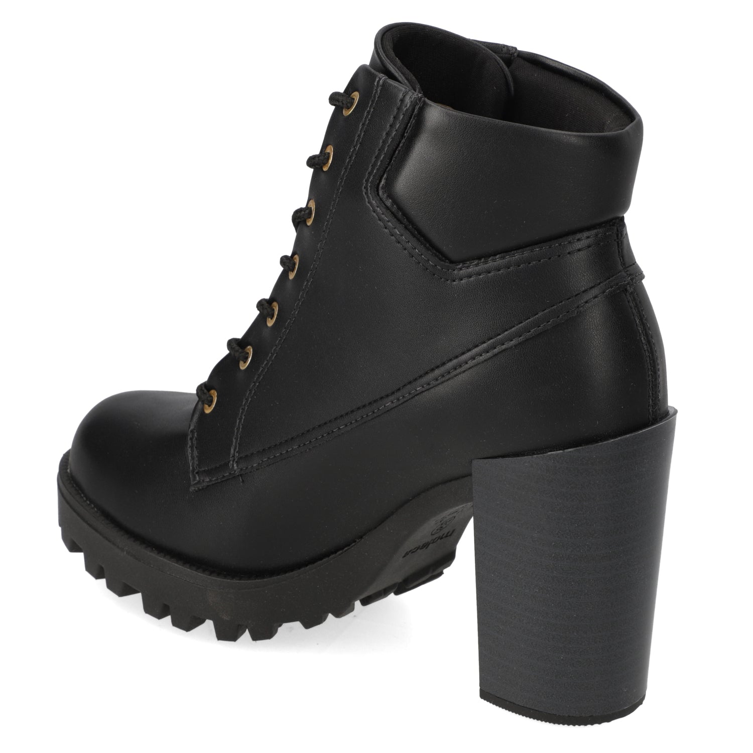 Botin Taco Ancho 10 cm Negro Moleca 35 / Negro