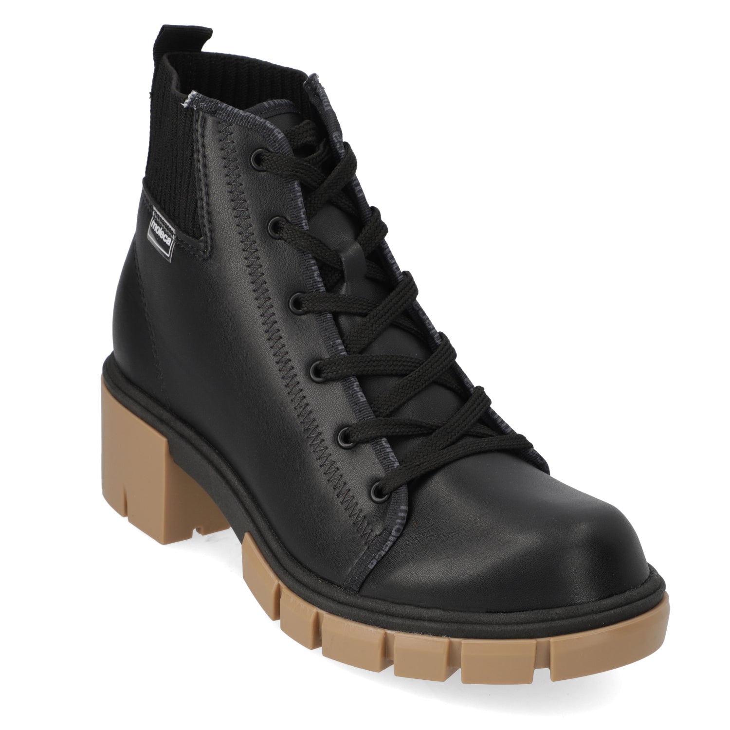 Bota Taco Ancho 5 cm Negro Moleca 35 / Negro