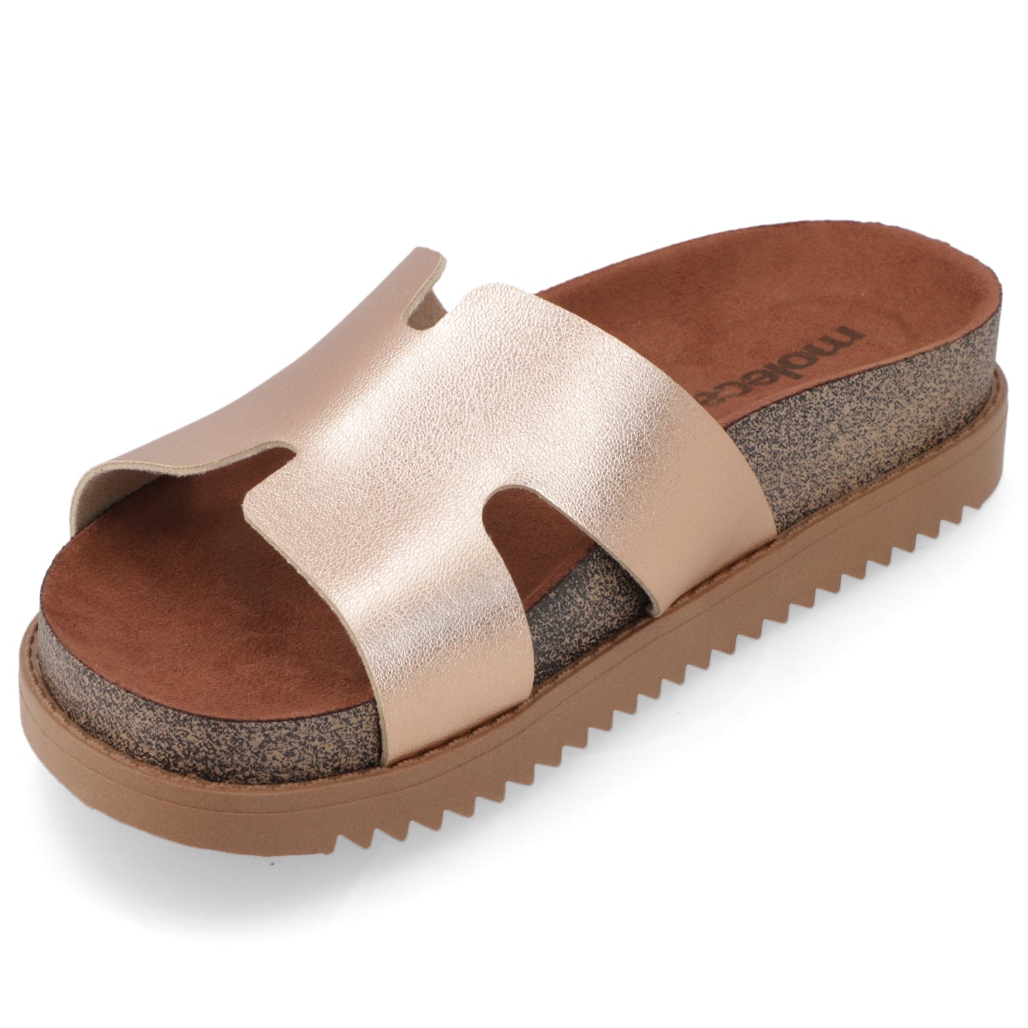 Sandalia Rose Gold Moleca Ecocuero Metalizado 35 / Rose Gold