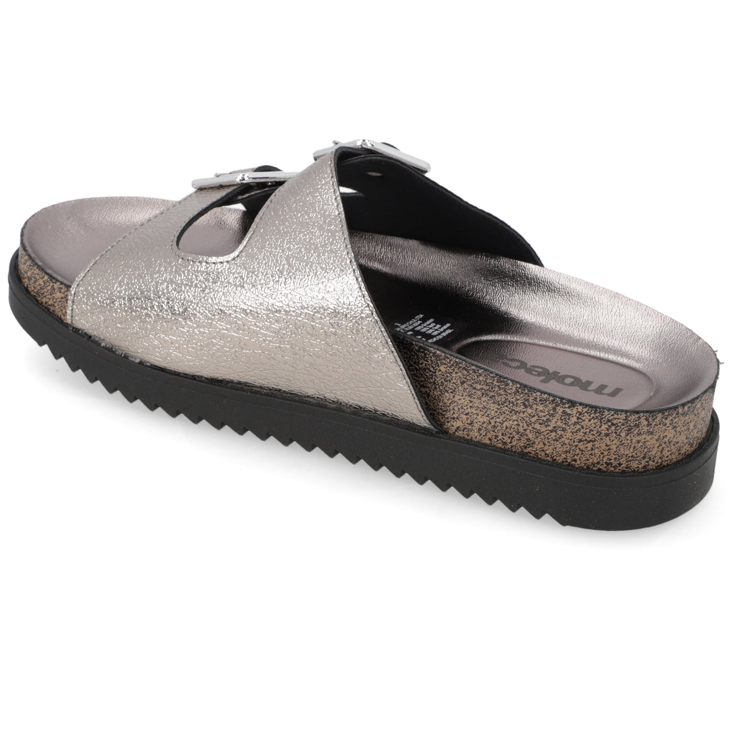 Sandalia Grafito Moleca Ecocuero Metalizado 35 / Grafito