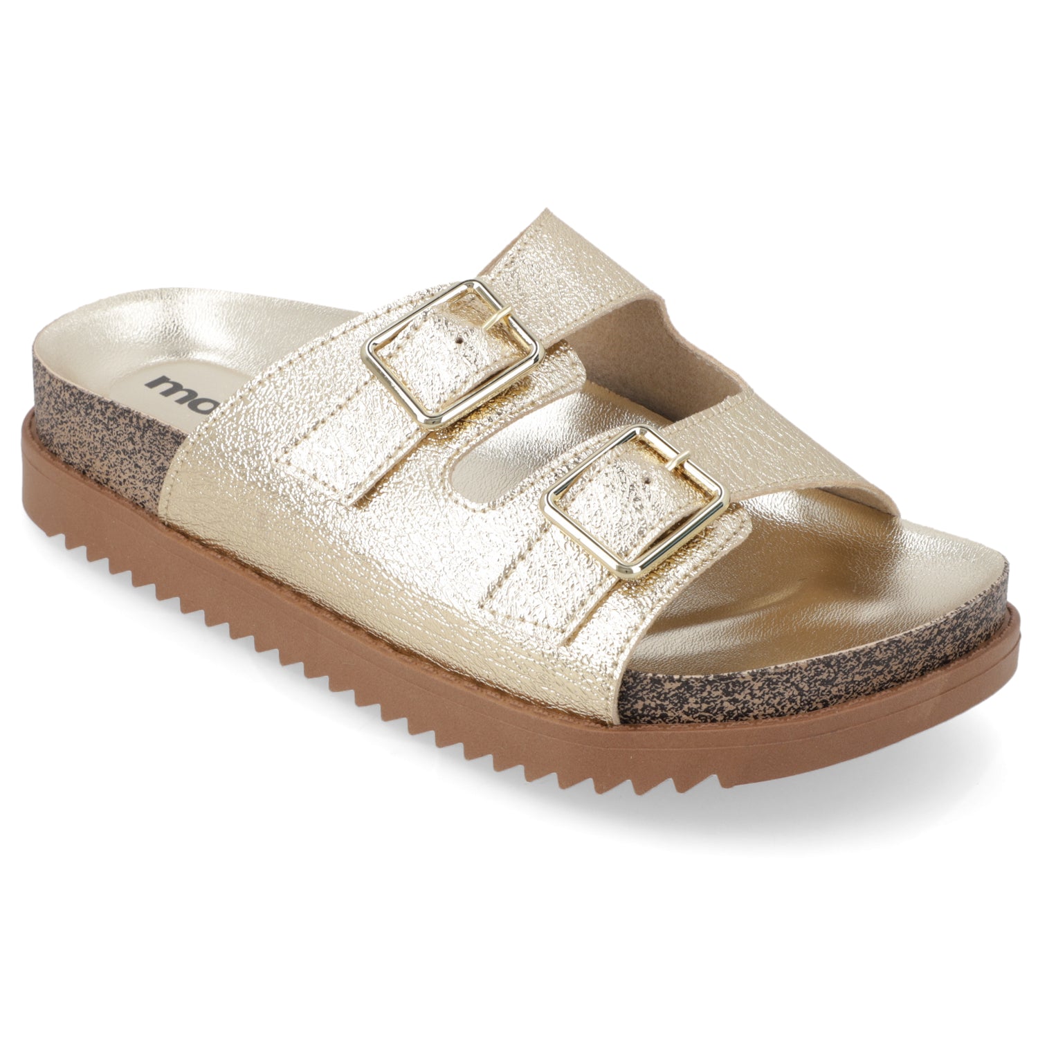 Sandalia Dorado Moleca Ecocuero Metalizado 35 / Dorado