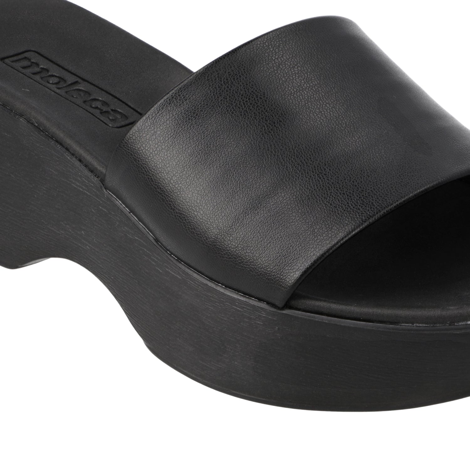 Sandalia Plataforma Negro Moleca