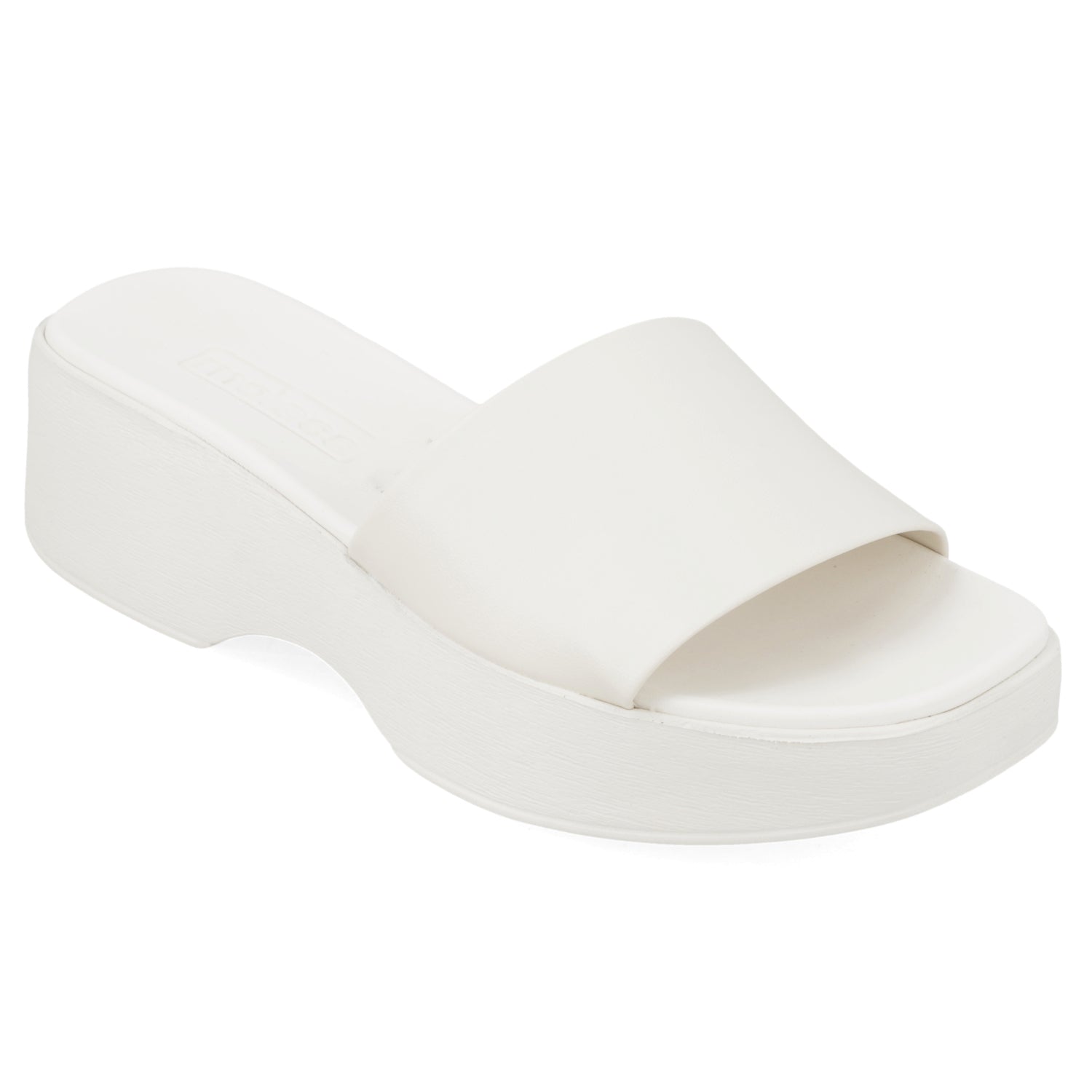 Sandalia Plataforma Blanco OFF Moleca Ecocuero 35 / Blanco OFF