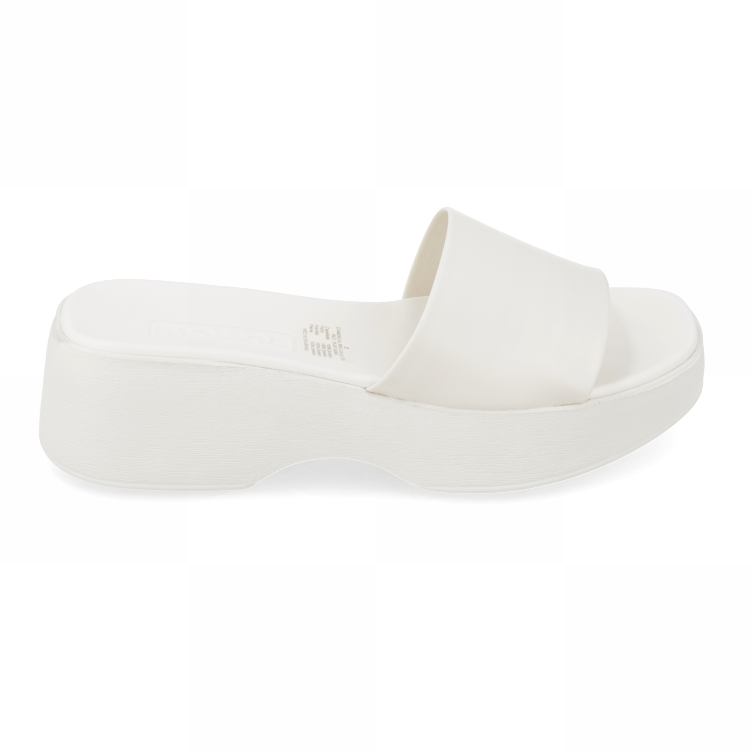 Sandalia Plataforma Blanco OFF Moleca Ecocuero 35 / Blanco OFF