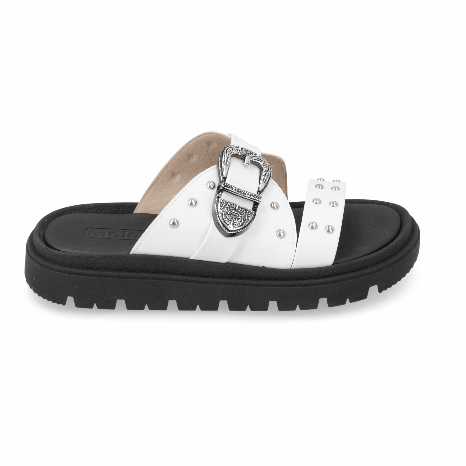 Sandalia Blanco Moleca Ecocuero 35 / Blanco