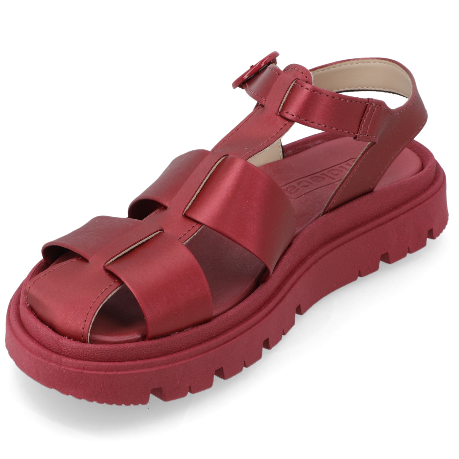 Sandalia Cereza Moleca Ecocuero 35 / Cereza