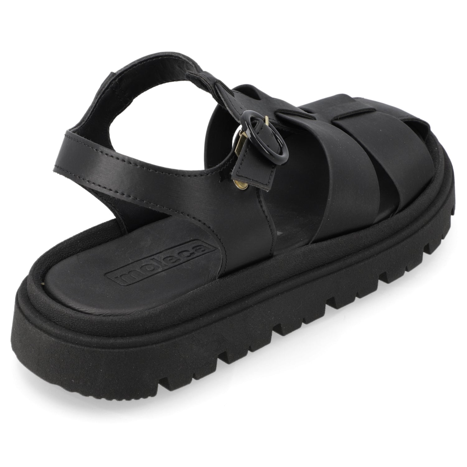 Sandalia Negro Moleca Ecocuero 35 / Negro