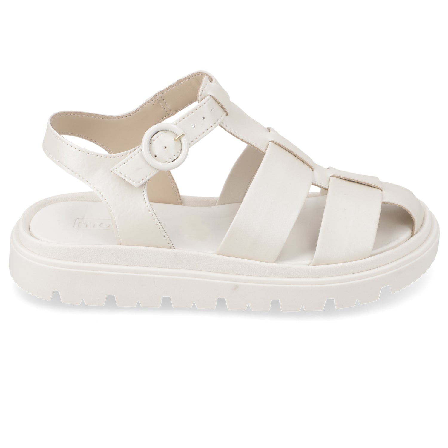 Sandalia Blanco OFF Moleca Ecocuero 35 / Blanco OFF