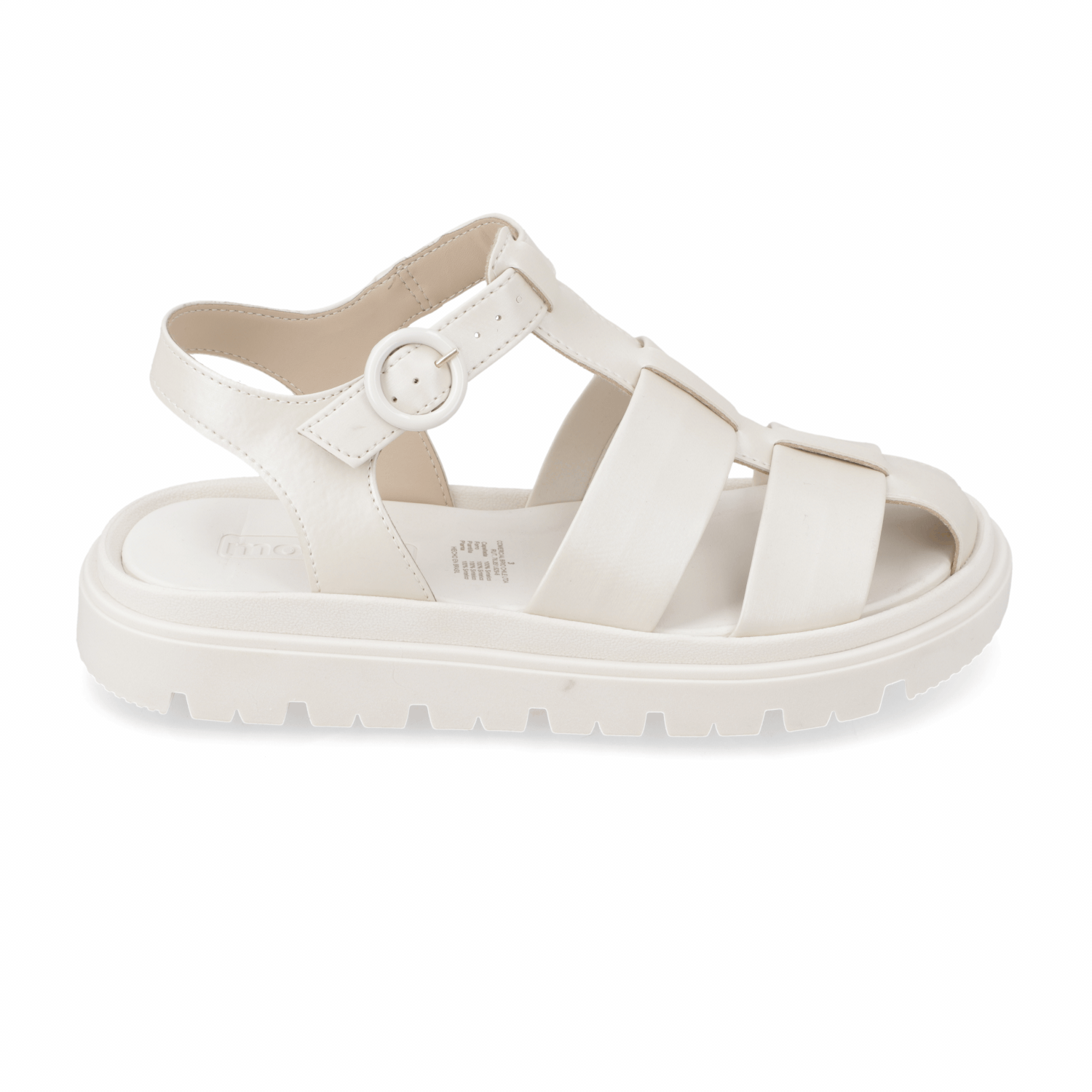 Sandalia Blanco OFF Moleca Ecocuero 35 / Blanco OFF