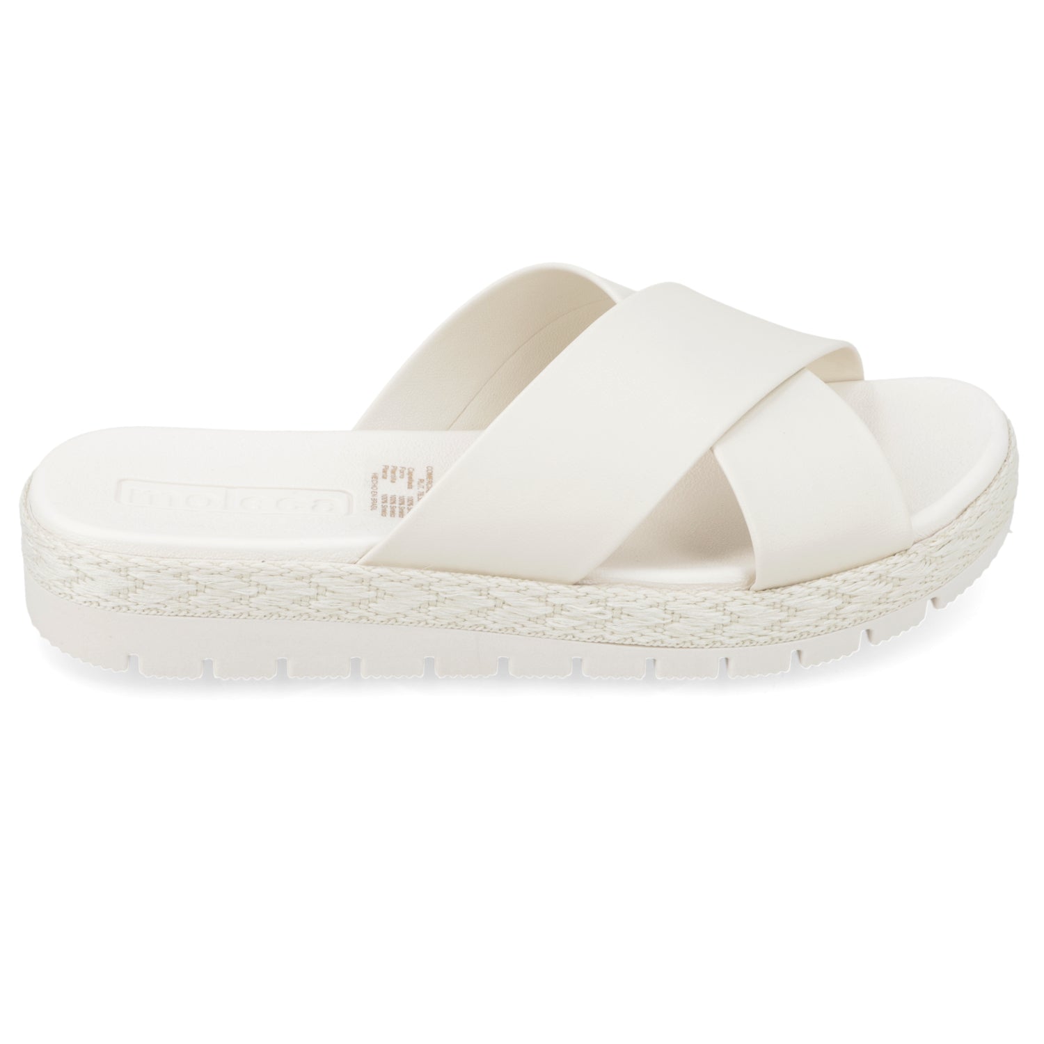 Sandalia Blanco OFF Moleca Ecocuero 35 / Blanco OFF