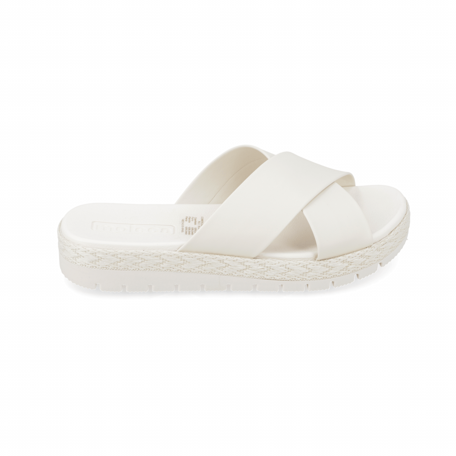 Sandalia Blanco OFF Moleca Ecocuero 35 / Blanco OFF