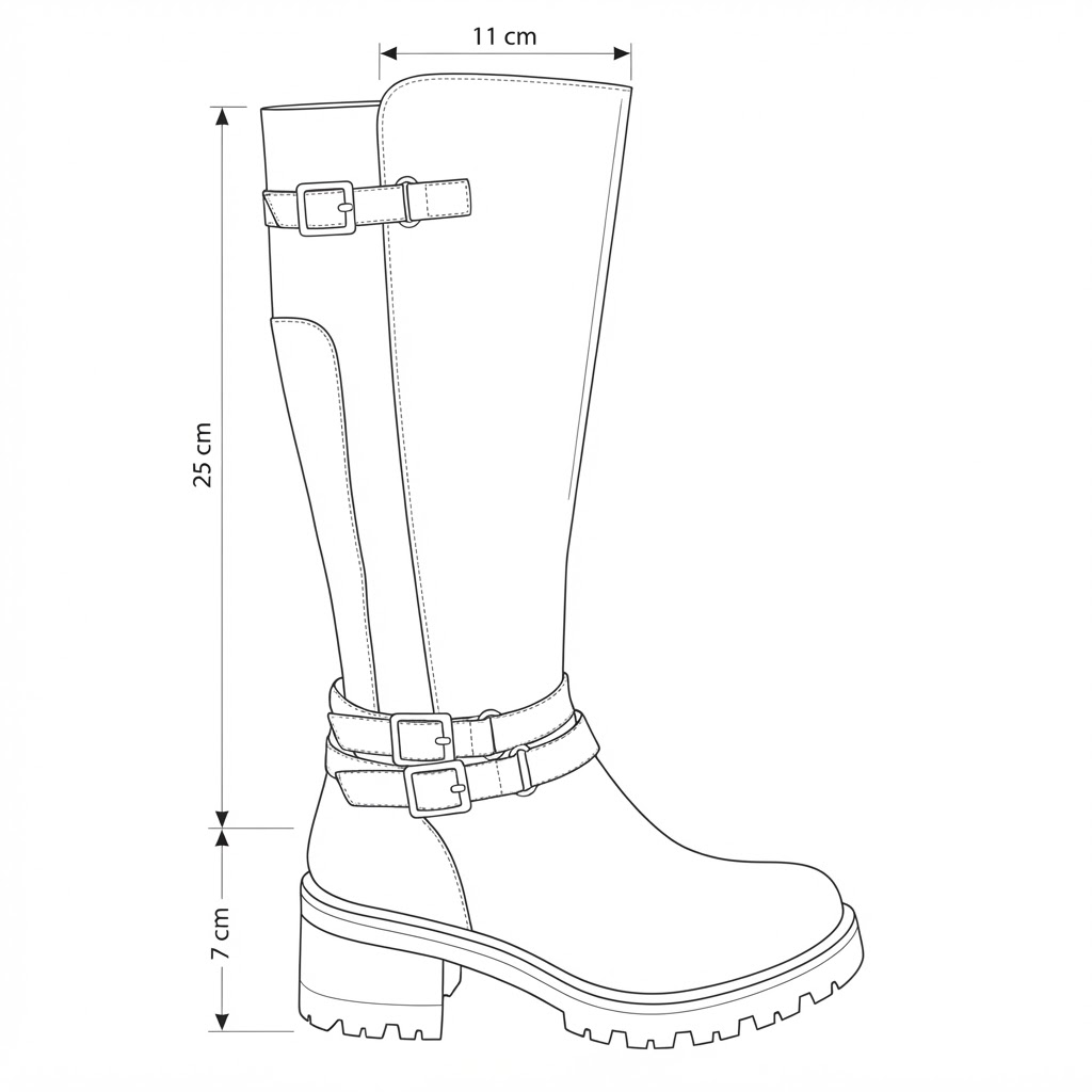 Bota Taco Negra New Walk