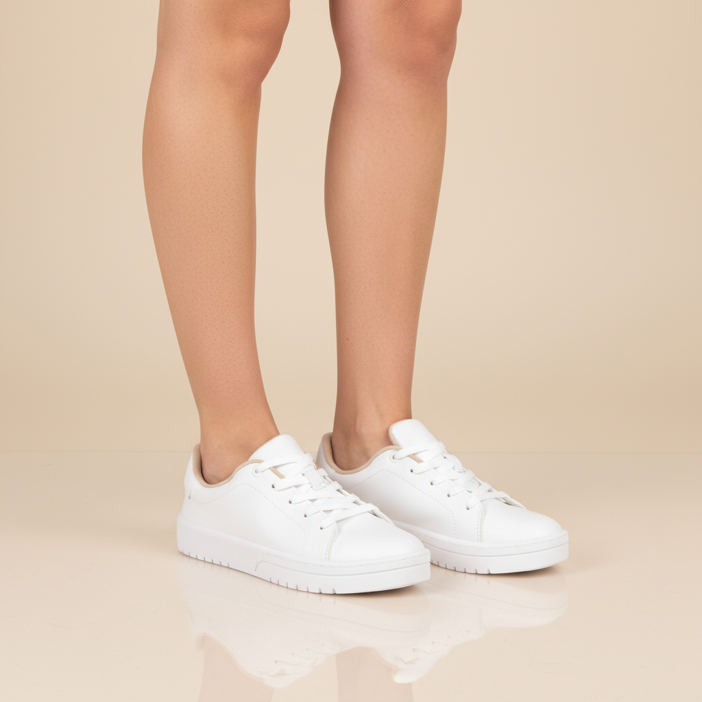 Zapatillas Casuales Blanco Moleca