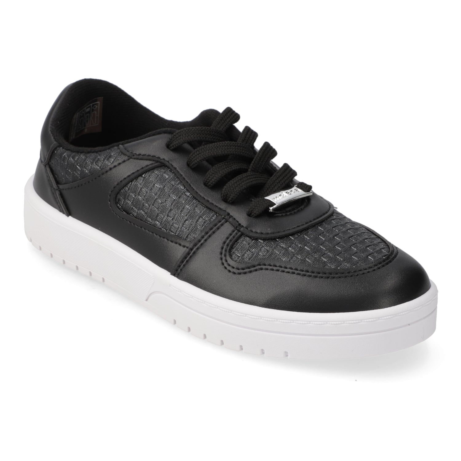 Zapatilla Casual Eco Cuero Negro 35 / Negro