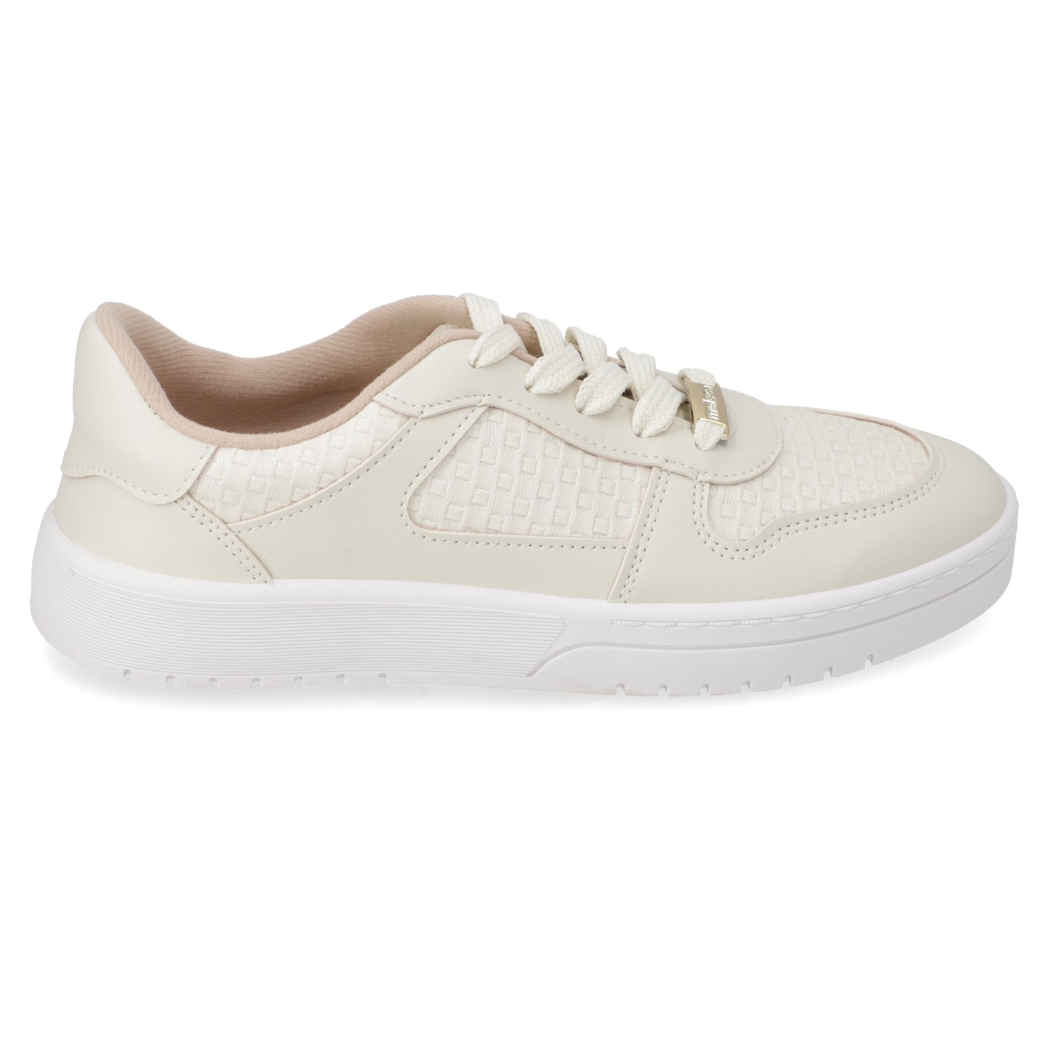 Zapatilla Casual Eco Cuero Moleca Blanco 35 / Blanco