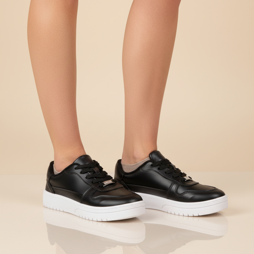 Zapatilla Casual Moleca Negro