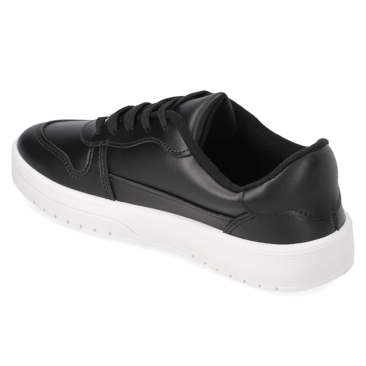 Zapatilla Casual Eco Cuero Moleca Negro 35 / Negro