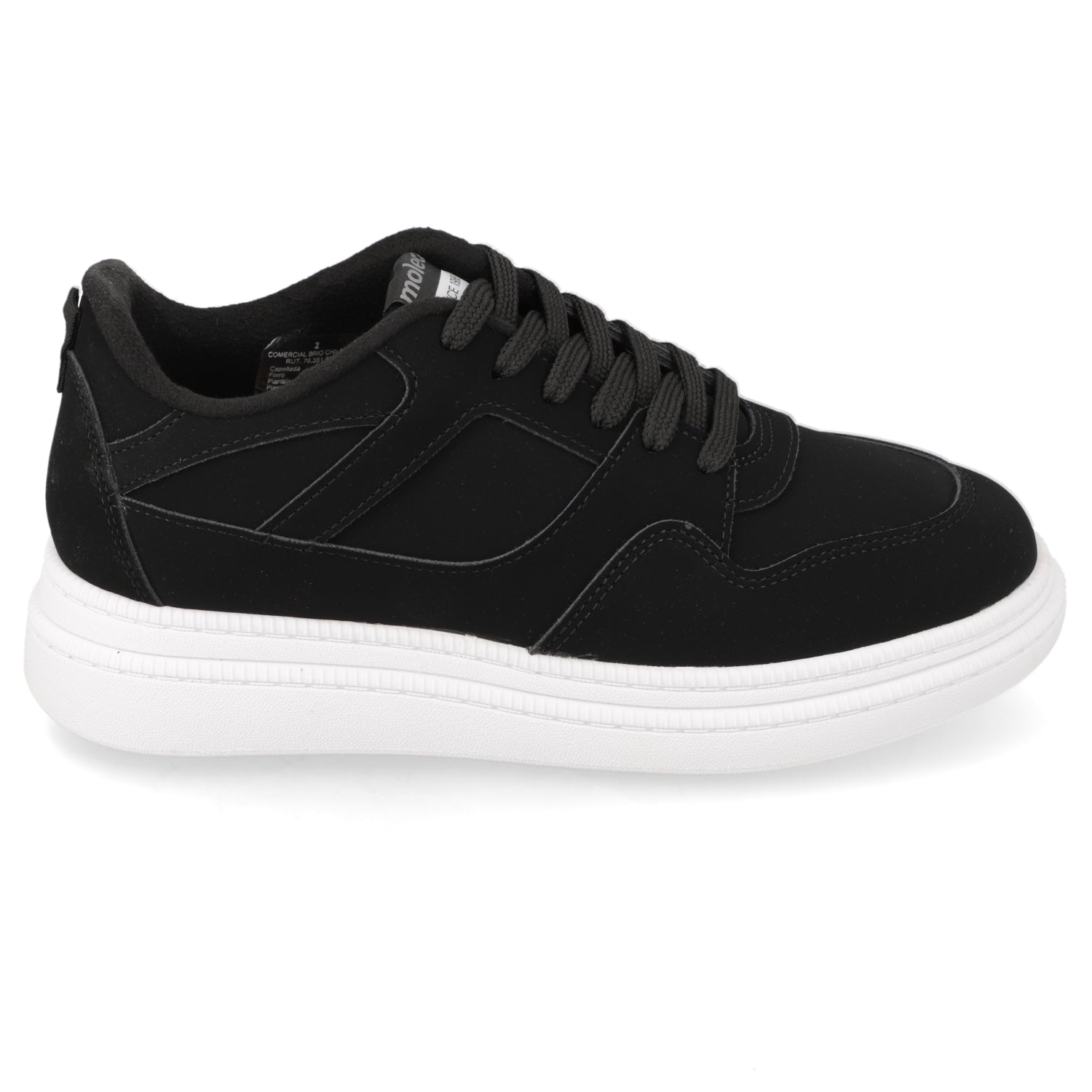 Zapatilla Negra Moleca 35 / Negro