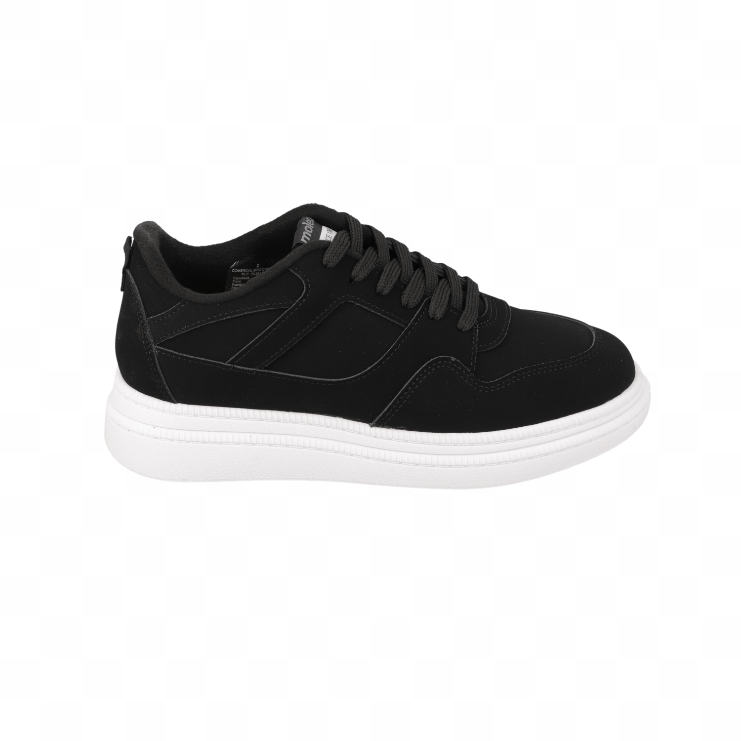 Zapatilla Negra Moleca 35 / Negro