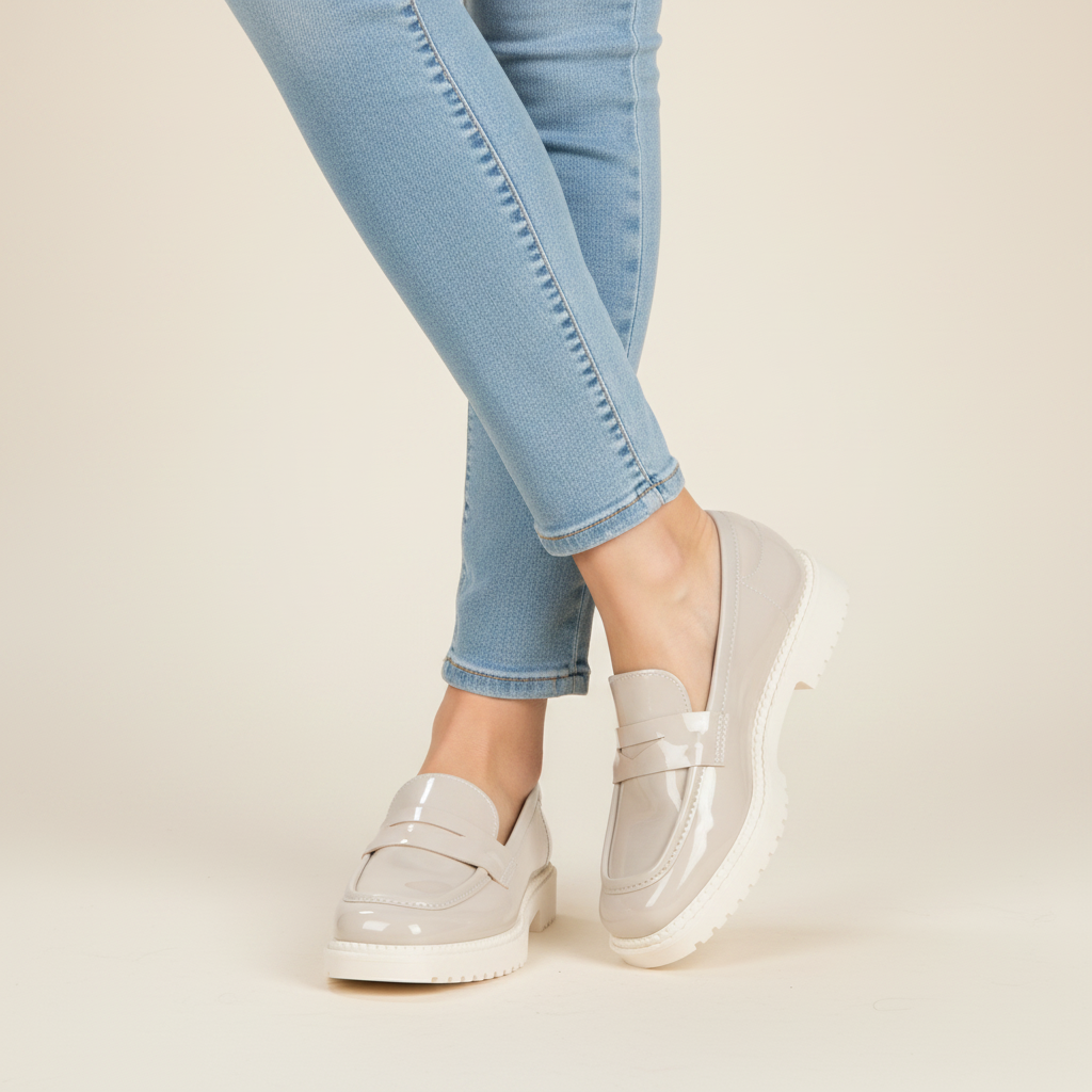 Mocasines Gris Moleca