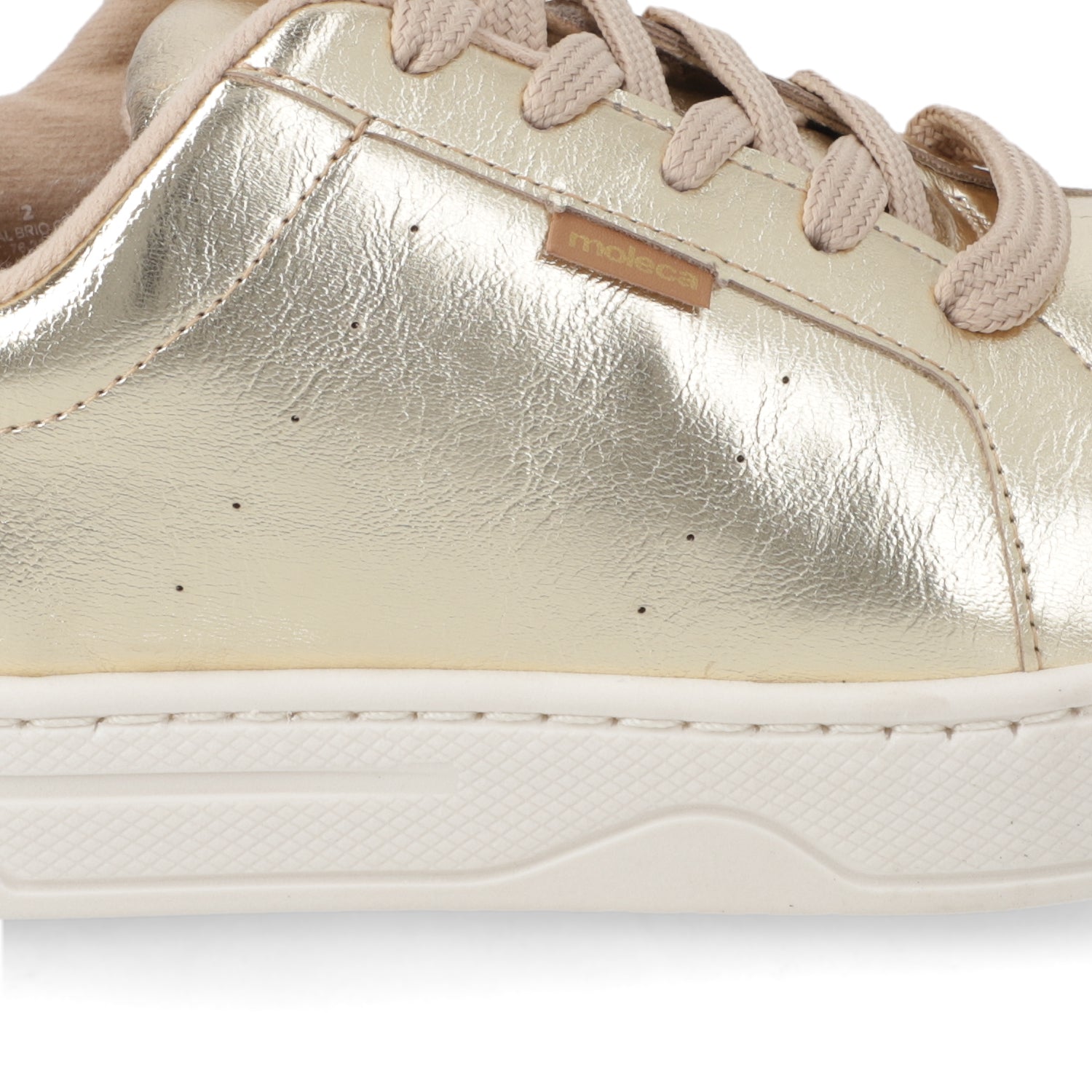 Zapatilla Dorada Moleca 34 / Dorado