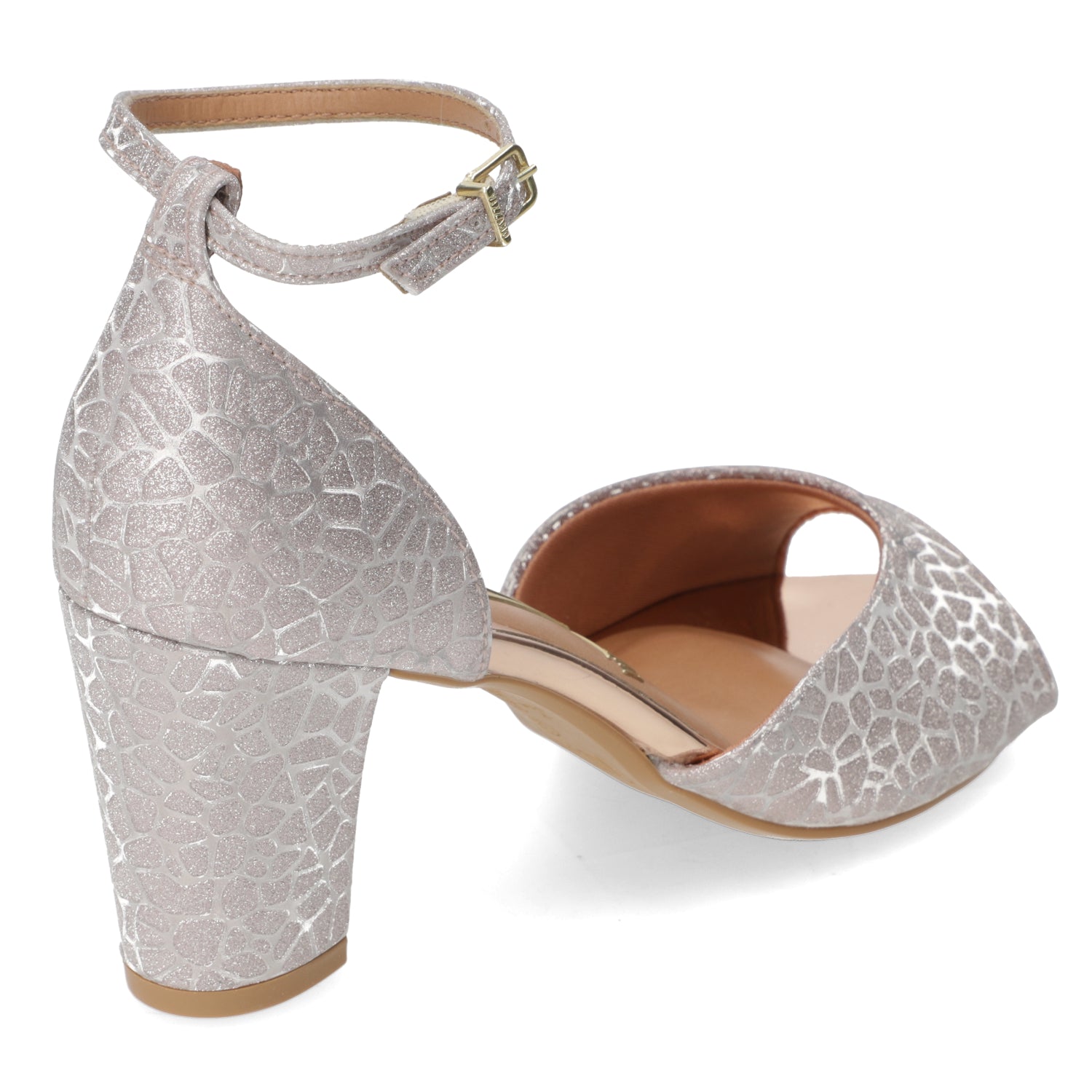 Sandalia Taco Ancho 7 cm Rose Gold Vizzano 35 / Rose Gold