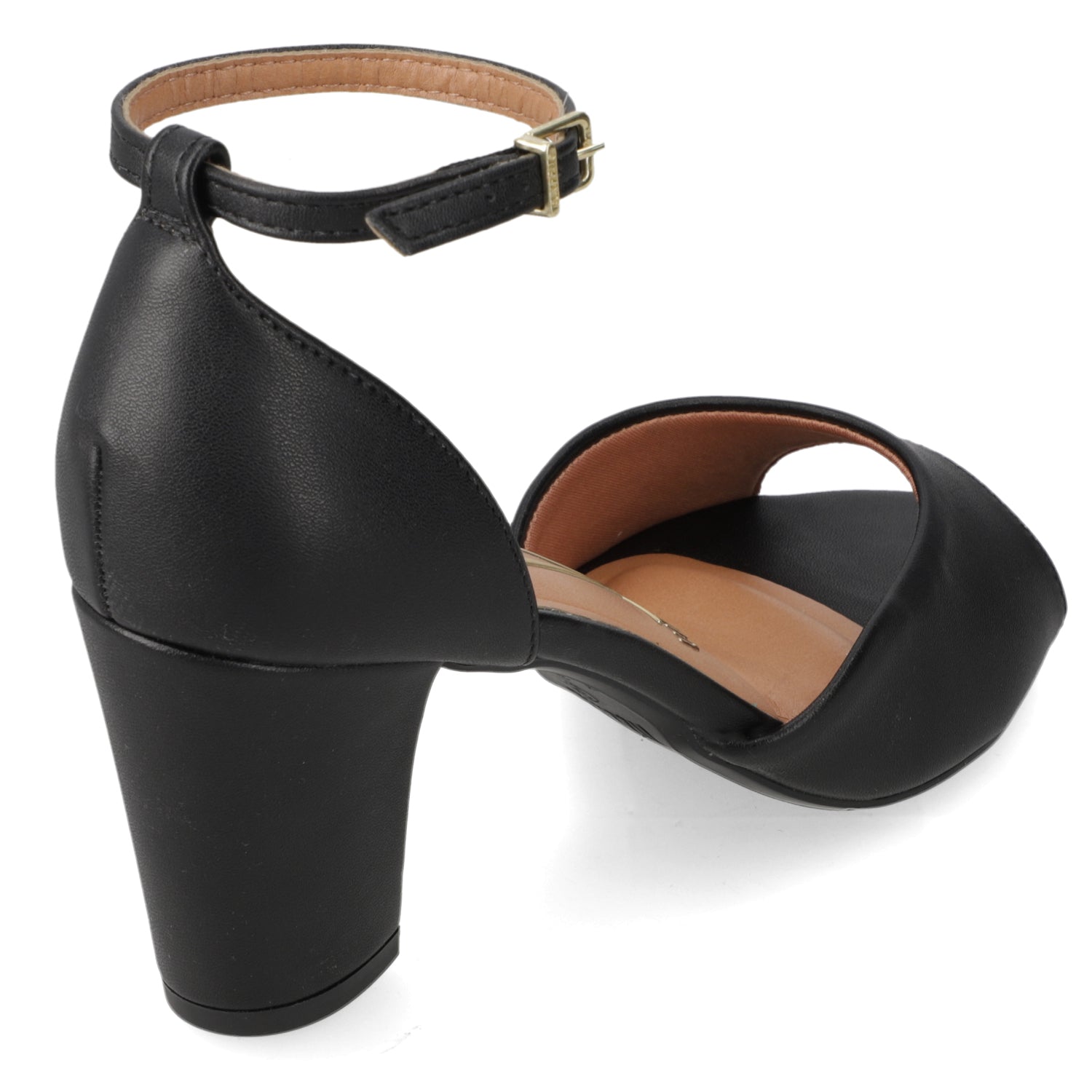 Sandalia Taco Ancho Medio Negro Vizzano Ecocuero 35 / Negro