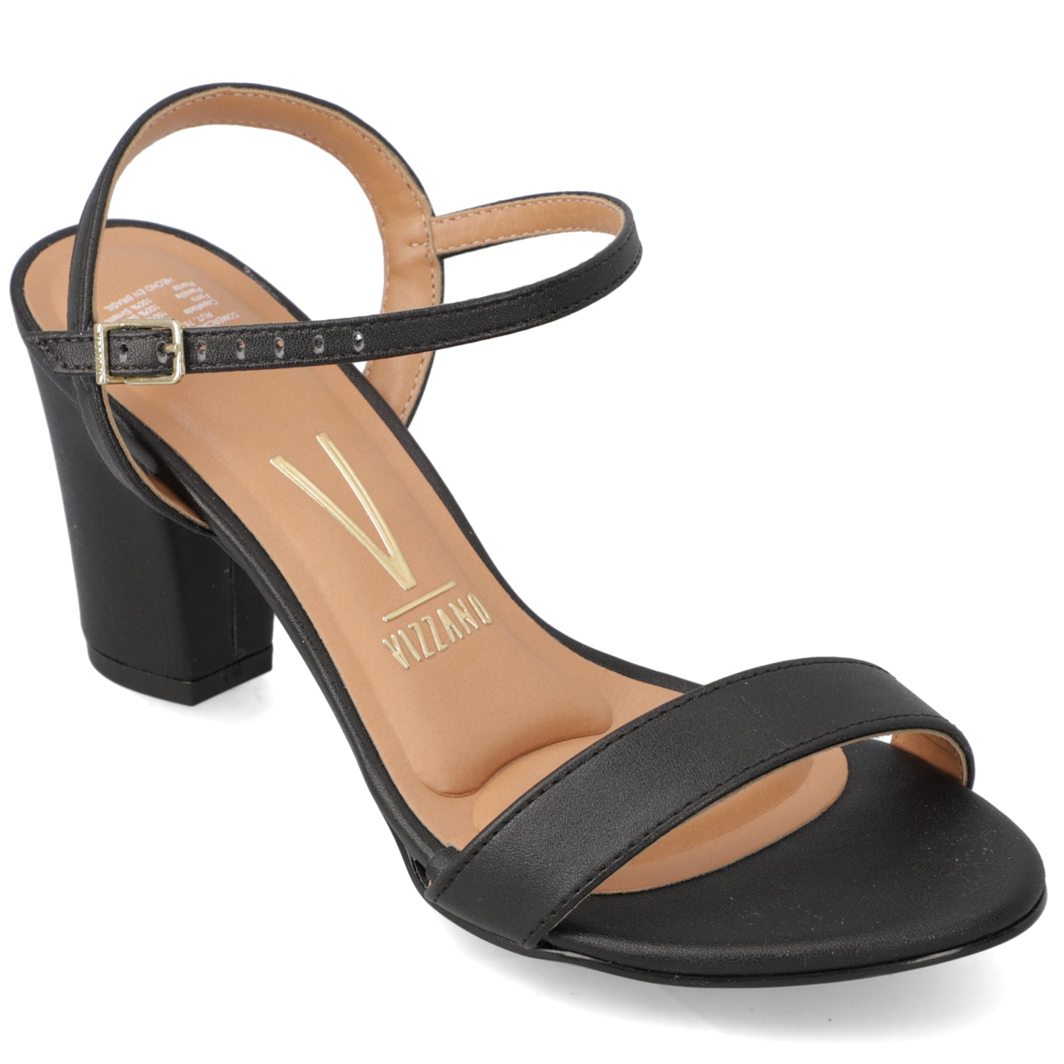 Sandalia Taco Ancho Negro