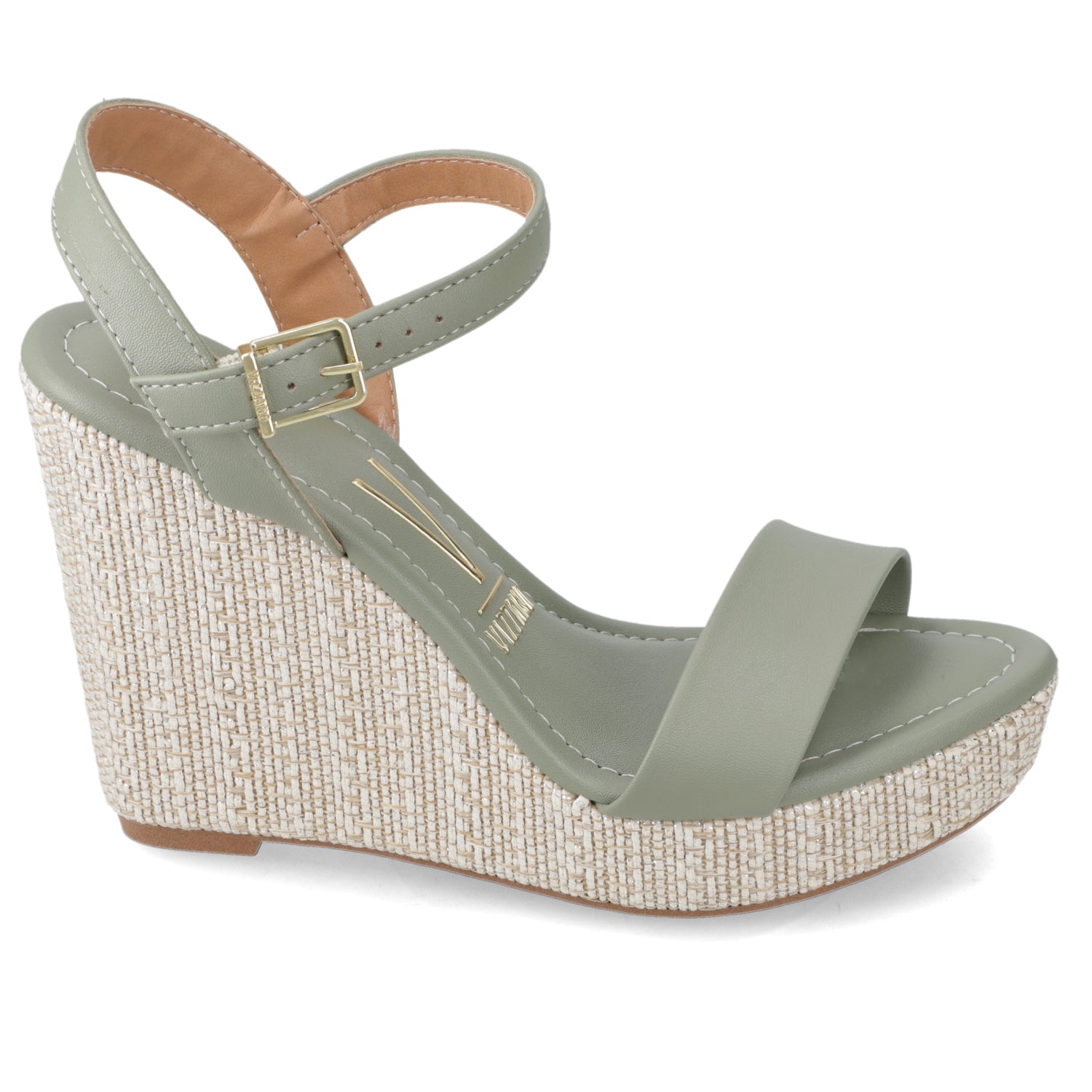 Sandalia Taco Cuña Alto Verde Vizzano