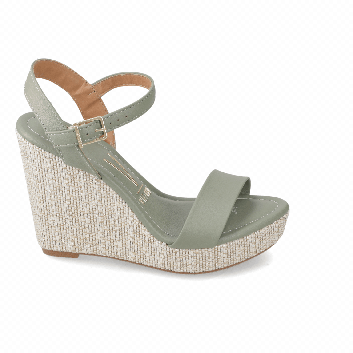 Sandalia Taco Cuña Alto Verde Vizzano