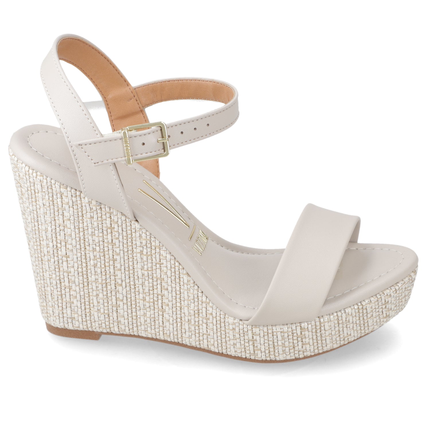 Sandalia Taco Cuña Alto Gris Vizzano