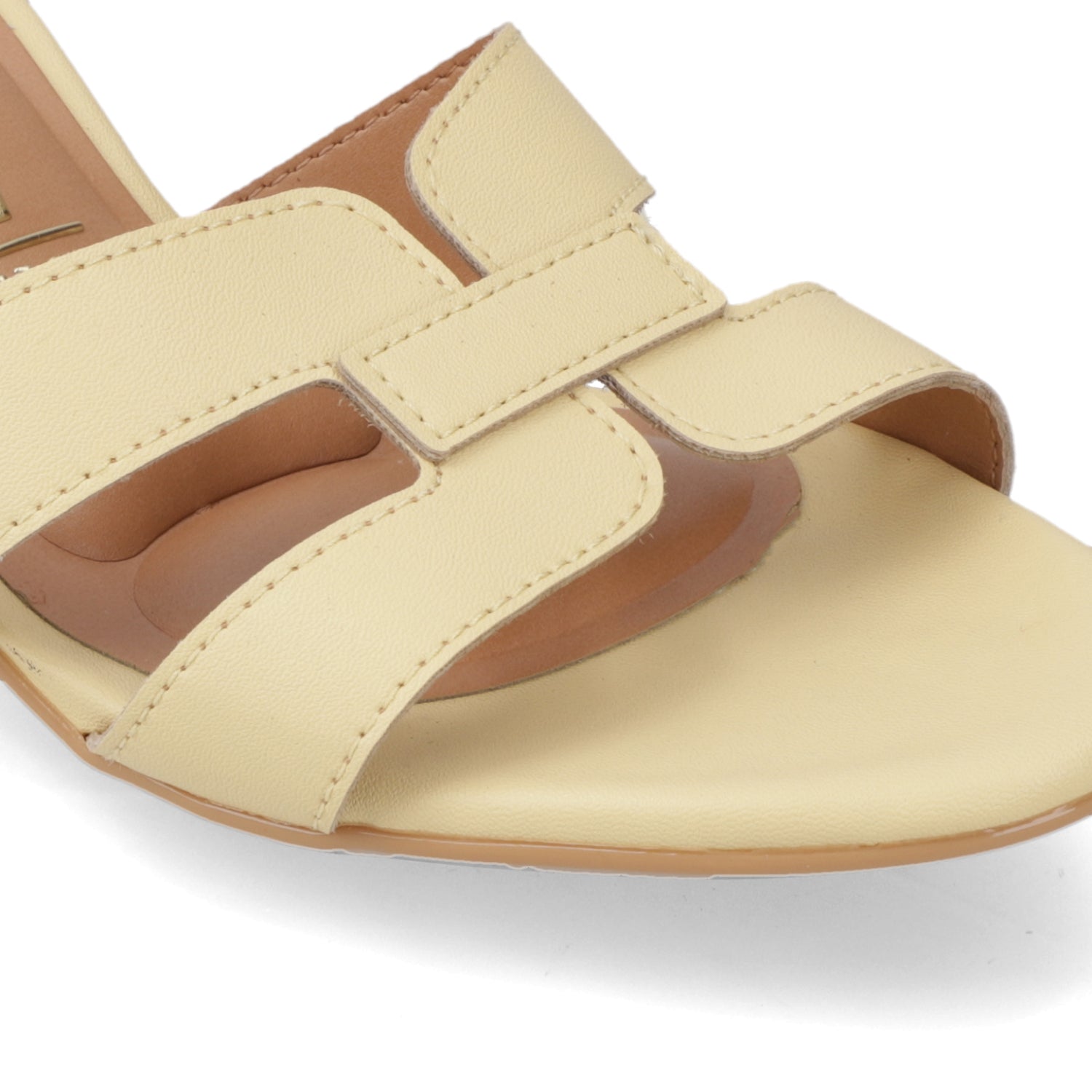 Sandalia Taco Ancho Medio Amarillo Vizzano Ecocuero 35 / Amarillo