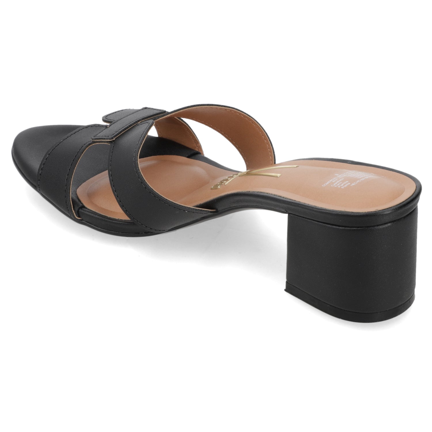 Sandalia Taco Ancho Medio Negro Vizzano Ecocuero 35 / Negro